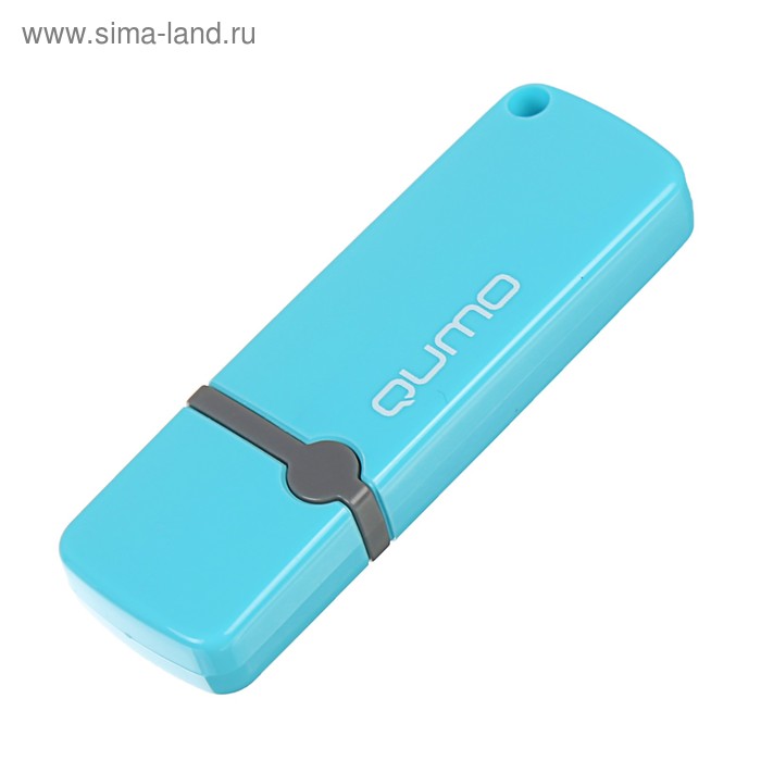 Флешка Qumo Optiva 02, 8 Гб, USB2.0, чт до 25 Мб/с, зап до 15 Мб/с, синяя - Фото 1