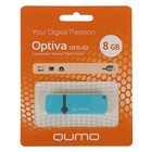 Флешка Qumo Optiva 02, 8 Гб, USB2.0, чт до 25 Мб/с, зап до 15 Мб/с, синяя - Фото 3