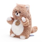 Мягкая игрушка «Толстый кот», цвет светло-коричневый, 16 см - Фото 1