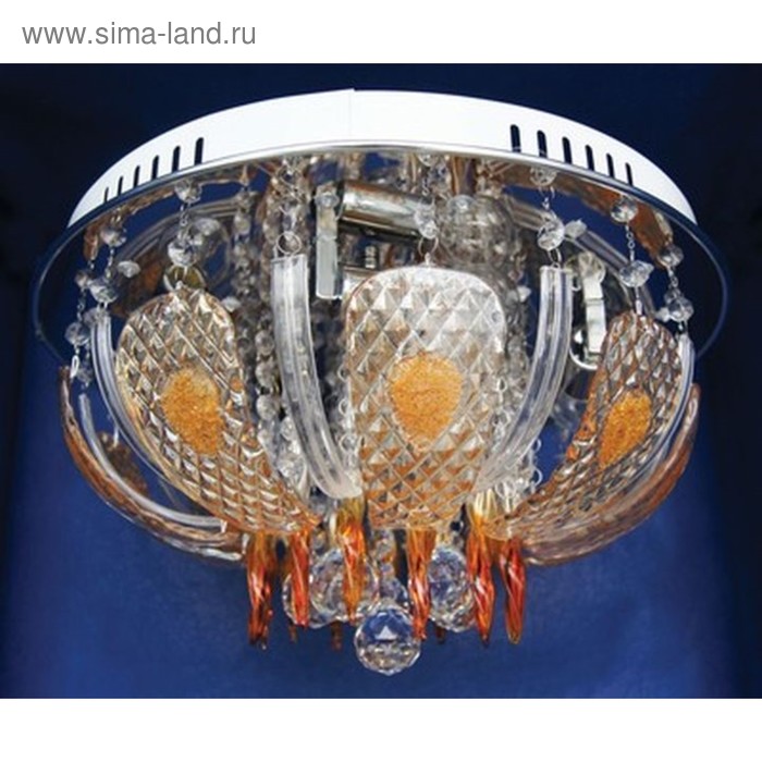 Люстра "Ремира" 6x60Вт E27 серебро 44x44x24см - Фото 1