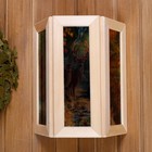 Абажур деревянный "Олени" со вставками из стекла с УФ печатью, 33х29х16см - Фото 2