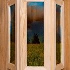 Абажур деревянный "Одуванчики" со вставками из стекла с УФ печатью, 33х29х12см - Фото 3