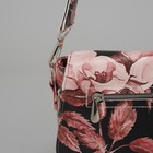 Сумка женская, отдел на молнии, наружный карман, регулируемый ремень, цвет чёрный/розовый - Фото 4