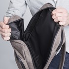 Рюкзак молодёжный, 2 отдела на молниях, 2 наружных кармана, цвет бежевый - Фото 5