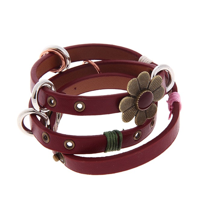 Браслет «Этника», цвет бордовый - Фото 1