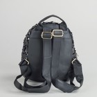Рюкзак молодёжный с пайетками, 2 отдела на молниях, 2 наружных кармана, цвет чёрный - Фото 3