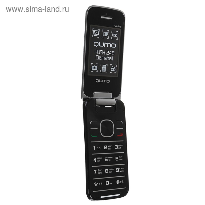 Мобильный телефон Qumo Push 246, черный - Фото 1