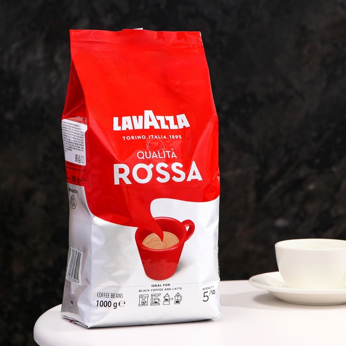Кофе зерновой LAVAZZA Rossa, 1 кг - Фото 1