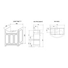 Тумба «Каир 75», цвет белый/патина золото, с раковиной «Модерн 75» - Фото 3