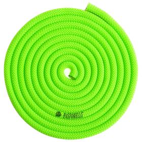 Скакалкa гимнастическая Pastorelli New Orleans FIG, длина 2,9-3 м, цвет зелёный/лайм