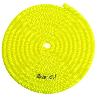 Скакалкa гимнастическая Pastorelli New Orleans FIG, длина 2,9-3 м, цвет жёлтый/флуоресцентный