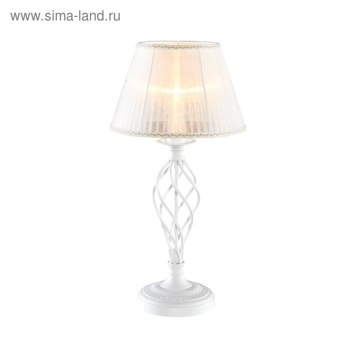 Настольная лампа «Ровена», 1x75Вт E27, белый 28,5x29,5x7 см - Фото 1