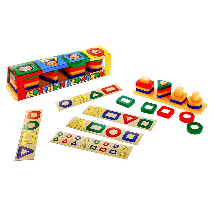 Игрушка «Цветные столбики» - Фото 1