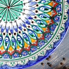 Тарелка Риштанская Керамика "Цветы",  22 см, синий - Фото 6