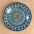 Тарелка Риштанская Керамика "Узоры",  27 см, синяя микс - фото 24710198