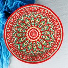 Ляган Риштанская Керамика "Цветы", 41 см, красный - фото 4246013
