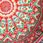 Ляган Риштанская Керамика "Цветы", 41 см, красный - фото 4246020