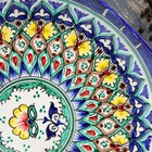 Ляган узбекский Риштанская Керамика «Орнамент», 25×4.5 см, квадратный, синий - Фото 3