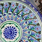 Ляган Риштанская Керамика "Узоры", 25 см, квадратный, синий - фото 4246029