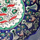 Фруктовница Риштанская Керамика "Цветы", 33 см, синяя - Фото 3
