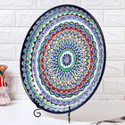 Ляган узбекский Риштанская керамика «Узоры», для плова, d=46 см, синий МИКС - Фото 3