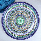 Ляган узбекский Риштанская керамика «Узоры», для плова, d=46 см, синий МИКС - Фото 5