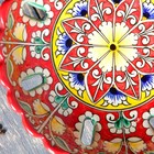 Фруктовница Риштанская Керамика "Цветы", 23 см, красная - Фото 3