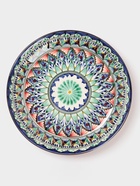 Ляган узбекский Риштанская Керамика «Узоры», d=25 см, синий - Фото 1