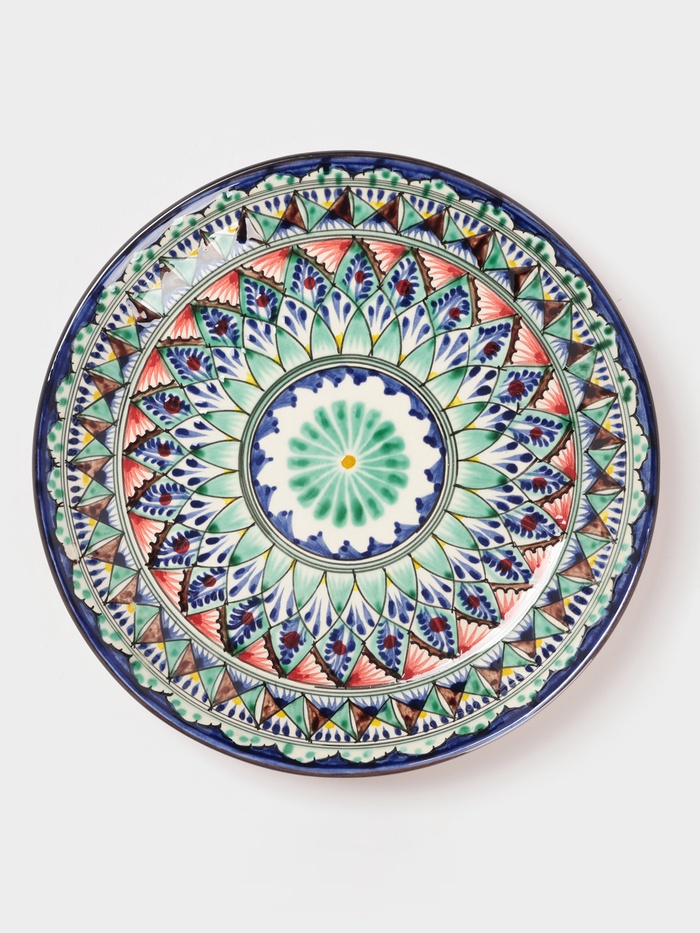 Ляган узбекский Риштанская Керамика «Узоры», d=25 см, синий - Фото 1