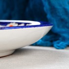 Ляган узбекский Риштанская Керамика «Цветы», d=32 см, синий - Фото 4