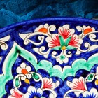 Ляган узбекский Риштанская Керамика «Цветы», d=32 см, синий - Фото 5