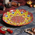 Ляган узбекский Риштанская Керамика «Орнамент», d=32 см, красный - Фото 4