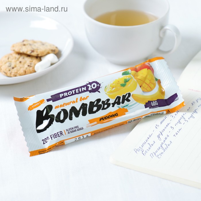 Протеиновый батончик BOMBBAR, манго-банан, 60 г - Фото 1