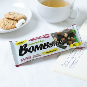 Протеиновый батончик BOMBBAR, шоколад-фундук, 60 г