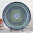 Ляган Риштанская Керамика "Узоры", 42 см, синий - Фото 2