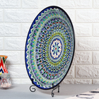 Ляган Риштанская Керамика "Узоры", 42 см, синий - Фото 3