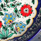 Ляган Риштанская Керамика "Цветы", 37 см, синий - фото 4246166