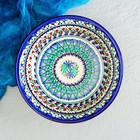 Тарелка Риштанская Керамика "Узоры", синяя, глубокая, 20 см - Фото 2