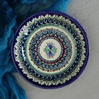 Тарелка Риштанская Керамика "Узоры", синяя, глубокая, 20 см - Фото 6