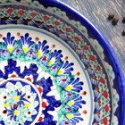 Тарелка Риштанская Керамика "Узоры", синяя, глубокая, 20 см - Фото 10