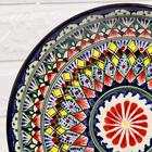 Ляган узбекский Риштанская керамика «Узоры», для плова, 25 см, синий - Фото 4