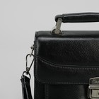 Барсетка мужская, 5 отделов, для карт, наружный карман, с ручкой, цвет чёрный - Фото 4