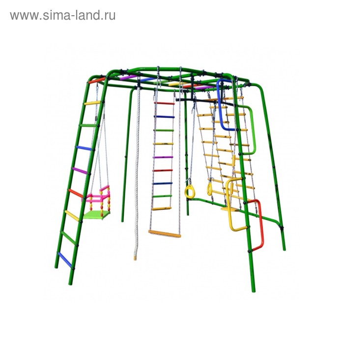 Детский спортивный комплекс уличный «Формула здоровья» Спутник-1Z Плюс, цвет зелёный/радуга - Фото 1