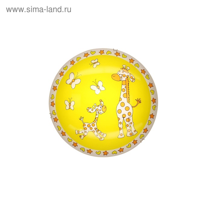 Светильник «Жирафы», 8Вт LED жёлтый 25,5x25,5x5 см - Фото 1