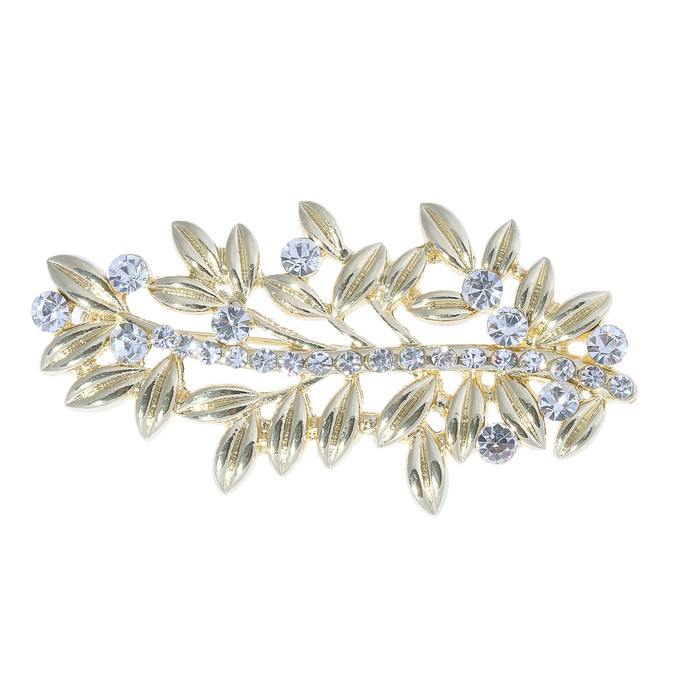 Брошь «Листья» сияние, цвет золото - Фото 1