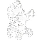 Детская коляска 2 в 1 Lika, цвет бежевый - Фото 2