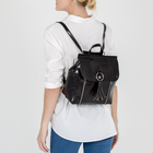 Рюкзак молодёжный, отдел на молнии, с расширением, 2 наружных кармана, цвет чёрный - Фото 2