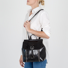 Рюкзак молодёжный, отдел на молнии, с расширением, 2 наружных кармана, цвет чёрный - Фото 6