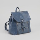 Рюкзак молодёжный, отдел на молнии, с расширением, 2 наружных кармана, цвет синий - Фото 1