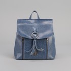 Рюкзак молодёжный, отдел на молнии, с расширением, 2 наружных кармана, цвет синий - Фото 2